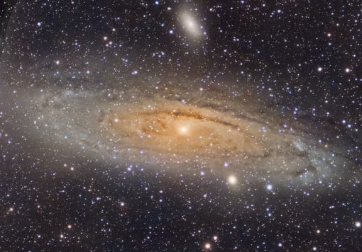 M31 Andromedagalaxie, aufgenommen mit SeeStar S30 Pro auf La Palma, 3,6 Stunden Belichtungszeit